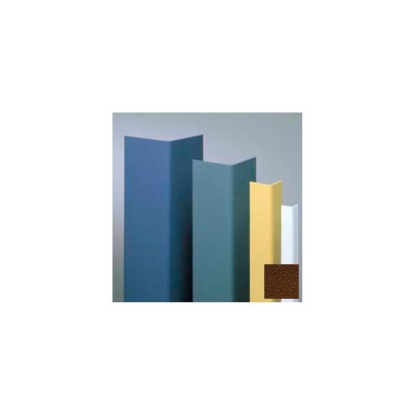 Vinyl Surface Mounted Corner Guard, 90 Degree Corner, 1-1/2" Wings, 4' Height, Brown, Undrilled